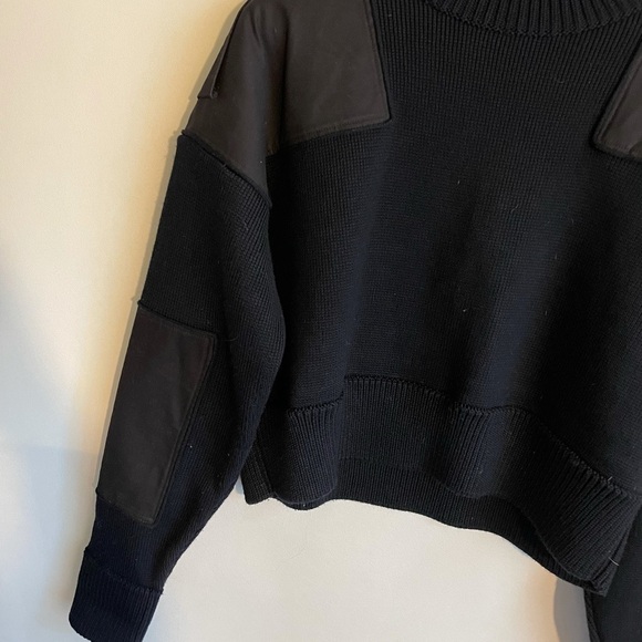 Zara Women Studio Chunky Knit Wool Studio Black Patch Button - Picture 3 of 8